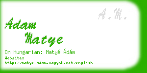 adam matye business card