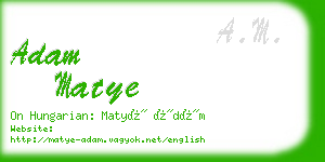 adam matye business card